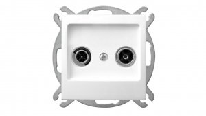 IMPRESJA Gniazdo antenowe RTV końcowe 2,5-3dB białe GPA-YK/m/00