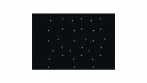Oświetlenie świąteczne XMAS sople 6W 200LED 3,6m IP44 /8 programów/ zimna biała D4CC01