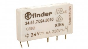 Przekaźnik 1P 6A 24V DC styk AgNi+Au 34.51.7.024.5010