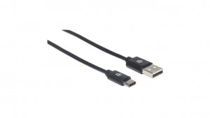 Kabel USB C-A M/M 1,0m USB2.0 Hi-Speed czarny 353298
