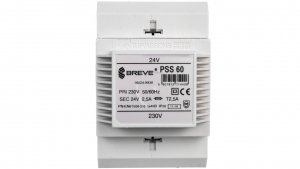Transformator 1-fazowy modułowy PSS 60VA 230/24V 16024-9938