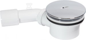 Odpływ brodzikowy płaski, 60mm wysokości, przepływ 30l/min, średnica fi90