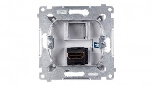 Simon 54 Gniazdo HDMI srebrny mat DGHDMI.01/43
