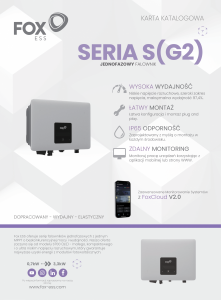 Falownik sieciowy 1-fazowy FoxESS S3000 - G2 3,0 kW