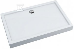 Brodzik akrylowy Competia zintergowany z podbudową Stabilsound Plus 90x100x14 cm prostokątny