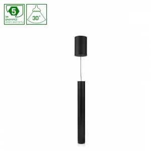 HANGIT MULTIWAY S 11W WW 230V 30° IP20 48X400BAZA80X115 CZARNY,REG.WYSOKOŚĆ, PLUS CZARNY RING, 5 LAT