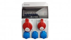 Rozdzielnica budowlana JUN-S/FI 1x 32A 1x 16A 3x230V IP54 DOKTORVOLT 0294