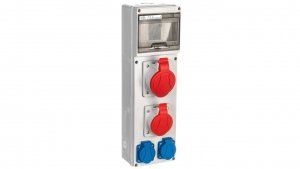 Rozdzielnica budowlana 6 modułów 1x16A 5P 400V, 1x32A 5P 400V, 2x16A 2P+Z RSE-02 IP54 942071