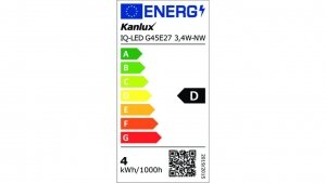 Żarówka LED E27 IQ-LED G45E27 3,4W-NW 470lm 4000K barwa neutralna 36692