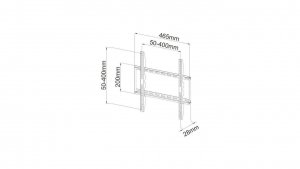 Uchwyt Ścienny TV LED/LCD 23-55 cali 45kg Slim ICA-PLB 162M