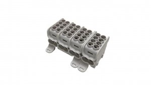 Blok dystrybucyjny - rozdzielczy HLAK25 4P szary 2xAl/Cu 25mm²+16mm² 1000VAC/1500VDC MAG4254A00