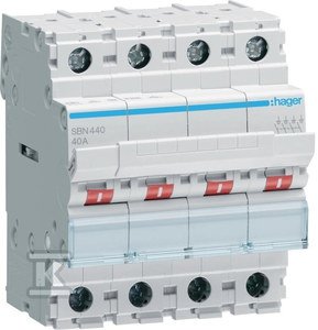 Modułowy rozłącznik izolacyjny 4P 40A 400VAC SBN440