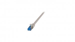 Patchcord SFTP 0,25m Cat6a Superflex szary na kablu Cat7