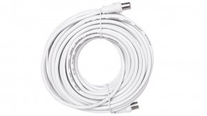 Przewód antenowy IEC 15m biały 11515