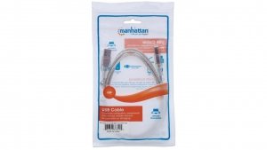 Kabel USB 2.0 AM-BM 5m do Drukarki Srebrny Ekranowany