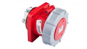 Gniazdo tablicowe 63A 5P 400V /100x100/ czerwone IP67 POWET TWIST 335-6