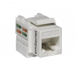 Gniazdo UTP RJ45 kat.5e keystone biały