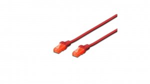Kabel krosowy (Patch Cord) U/UTP kat.6 czerwony 1m DK-1612-010/R