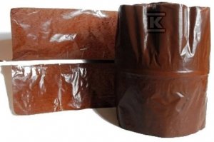 Taśma ostrzegawczo-lokalizacyjna z nadrukiem i wkładką z stali nierdzewnej, brązowa, 200 mm x 100 m, grubość 0,08 mm, z nadrukiem UWAGA KANALIZACJA