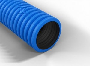Rura karbowana w kręgach średnica 75mm ORK 75/25 FLEX NIEBIESKA 450N /25m/