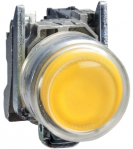 Przycisk sterowniczy 22mm żółty z samopowrotem 1Z XB4BP51