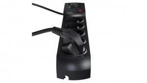 Przedłużacz przeciwprzepięciowy professional 5 gniazd 3m 10A 230V 2300W czarny W-100038