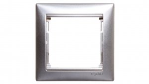 VALENA Ramka pojedyncza aluminium 770151