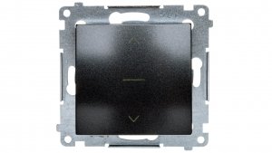 Simon 54 Premium Łącznik żaluzjowy trójpozycyjny 1-0-2, szybkozłącza, antracyt DZW1K.01/48