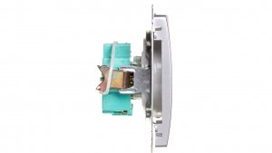 Simon Basic Gniazdo pojedyncze z/u 16A 250V srebrny mat BMGZ1.01/43