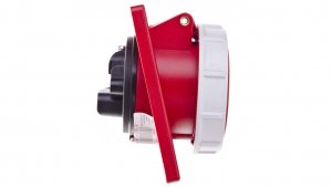 Gniazdo tablicowe skośne 16A 4P 400V czerwone IP67 POWER TWIST 4142-6