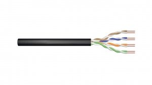 Kabel U/UTP kat. 5e 305m (szpula) PE drut czarny, zewnętrzny żelowany DK-TP512 /305m/