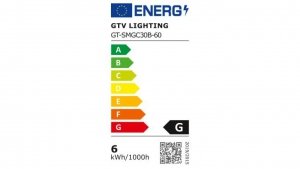 Żarówka LED SMD 2835, E14, C30, 6W, 470 lm, 3000K, AC220-240V, 50-60 Hz, kąt świecenia 160