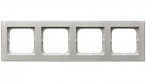 SONATA Ramka poczwórna srebro mat R-4R/38