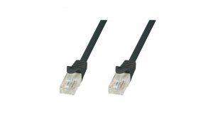 Patch cord Cat5e UTP 1m czarny CCA