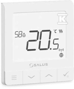 Regulator temperatury przewodowy SALUS SQ610 Quantum, 230V tygodniowy podtynkowy biały, z OpenTherm