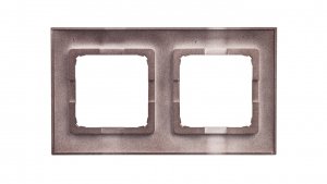Simon 54 Premium Ramka podwójna brąz mat DR2/46