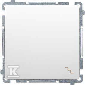 Łącznik schodowy BMW6.01/11 Basic moduł biały + Ramka pojedyncza BMR1/11 Basic moduł biały DMS084