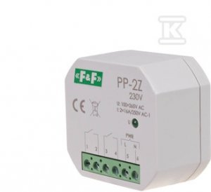 Przekaźnik elektromagnetyczny, 2Z 16A, montaż podtynkowy,w obud.PDT,U=100-265V AC, styk:2Z 16A, PP-2Z 230V PP-2Z-230V