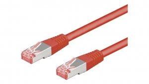Patch cord S/FTP 6 linka Cu LSZH czerwony 7,5m 28AWG 68282
