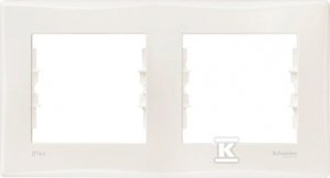 Ramka 2-krotna pozioma IP44 krem SEDNA