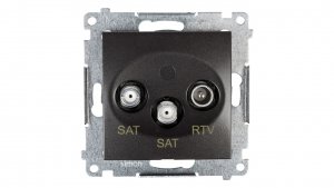 Simon 54 Gniazdo antenowe SAT/SAT/RTV końcowe antracyt DASK2.01/48