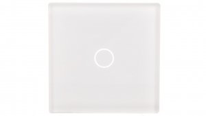 TouchMe Mały panel szklany, łącznik pojedynczy, biały TM530W