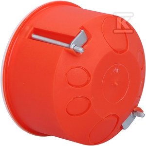 Puszka podtynkowa PO-70, do ścian karton-gips, pomarańczowa