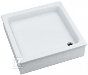 Brodzik akrylowy Grawello zintegrowany z podbudową Stabilsound Plus 80x80x26 cm kwadratowy