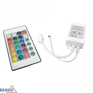 STEROWNIK LED IR 72W Z PILOTEM 24 PRZYCISKI RGB