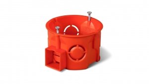 Puszka podtynkowa 60mm łączeniowa płytka z wkrętami czerwona PK-60 PRO 0284-01 /90szt/