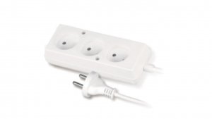 Przedłużacz 3-gniazda b/u 10A 1,5m /OMY 2x1/ biały PS-360 T-105300