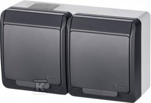 GN.2X2P+Z N/T IP44 ANTRACYT HERMES