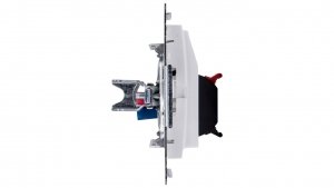 Simon 54 Gniazdo głośnikowe podwójne białe DGL32.01/11