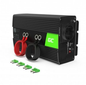 PRZETWORNICA NAPIĘCIA INWERTER Green Cell 12V -|} 230V 1000W/2000W MODYFIKOWANA SINUSOIDA NV08